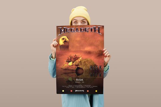Megadeth Poster | Risk Poster | Album Poster Prints | Wall Decor Posters
