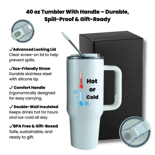 Fall Vibes 40 oz Tumbler with Handle: Autumn Pumpkin Spice Cup with Straw