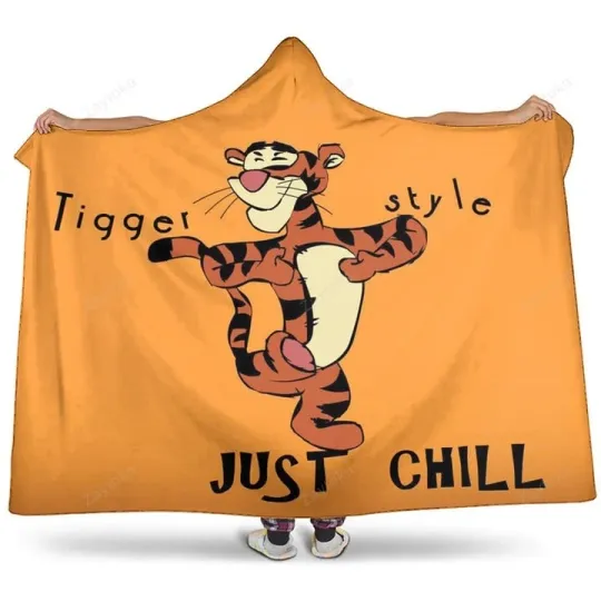 Tigger Full Printing Hooded Blanket