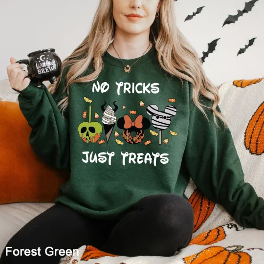 Disney Halloween Sweatshirt with Jack-o'-Lantern Design