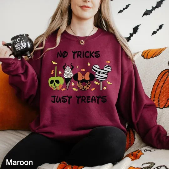 Disney Halloween Sweatshirt with Jack-o'-Lantern Design