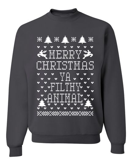 Merry Christmas Ya Filthy Animal Unisex Crewneck Sweatshirt