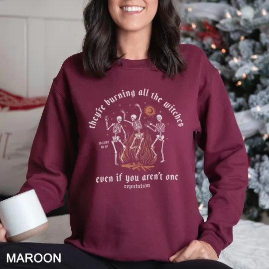 Halloween Skeleton Witches Sweatshirt