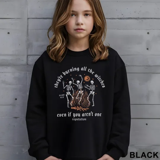 Halloween Skeleton Witches Sweatshirt