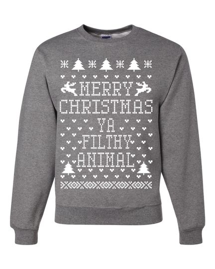 Merry Christmas Ya Filthy Animal Unisex Crewneck Sweatshirt