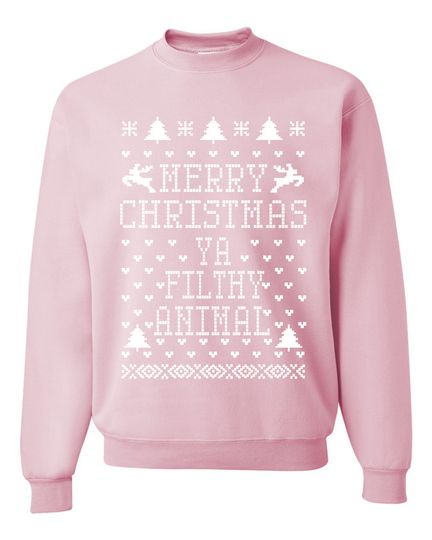 Merry Christmas Ya Filthy Animal Unisex Crewneck Sweatshirt