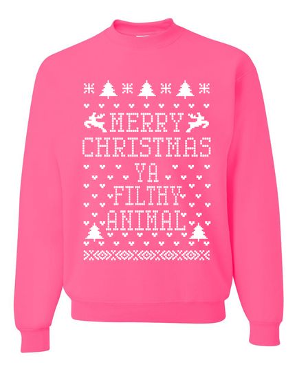 Merry Christmas Ya Filthy Animal Unisex Crewneck Sweatshirt