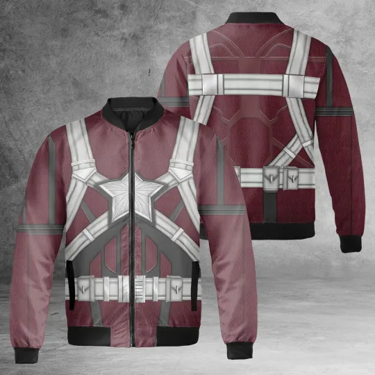 Black Widow Red Guardian Cosplay Costume Superhero Halloween Jacket