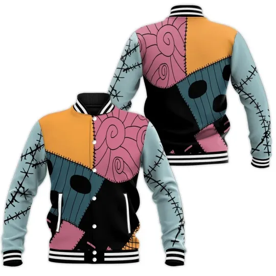 Sally Dress Cosplay Costume Nightmare Before Christmas Baseball Jacket