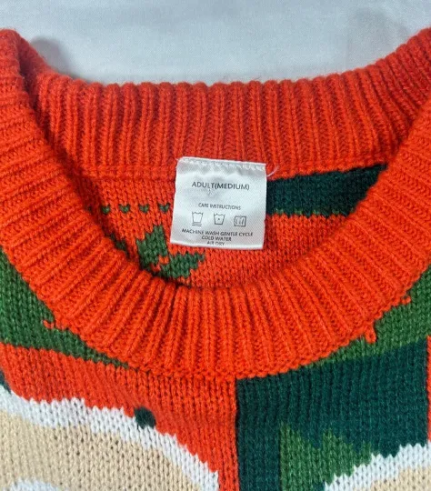 Ellen Ugly Christmas Reindeer Knit Pullover Sweater Size Medium M