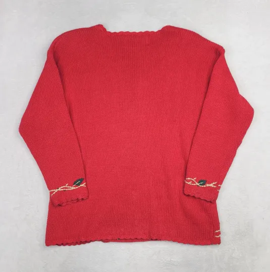 VTG Private Collection Ugly Christmas Tree Sweater M Oversized Embellished