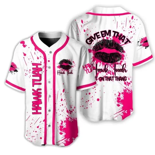 Hawk Tuah Viral Meme Baseball Jersey
