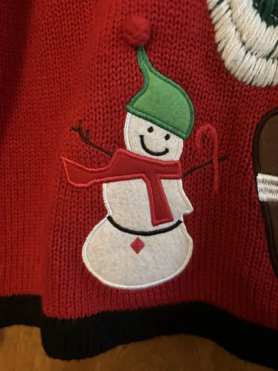 Vintage Laura Scott Ugly Christmas Pullover Sweater Size Small