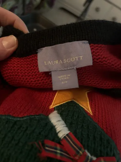 Vintage Laura Scott Ugly Christmas Pullover Sweater Size Small