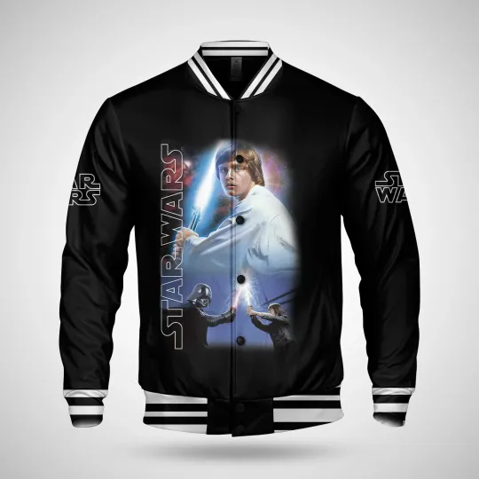 Star Wars Darth Vader Vs Luke Skywalker Fighting Battle Lightsaber Jacket