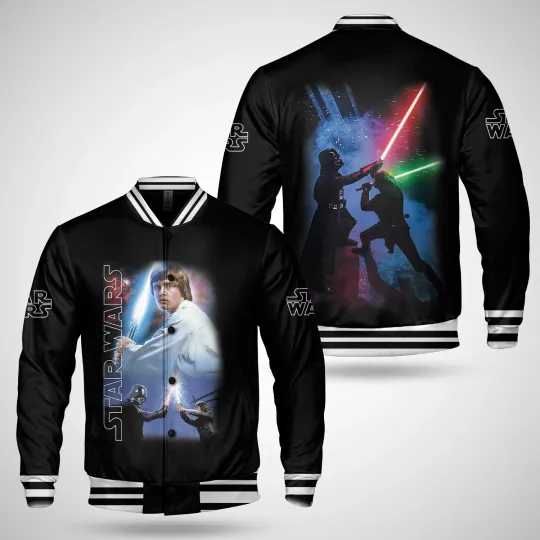 Star Wars Darth Vader Vs Luke Skywalker Fighting Battle Lightsaber Jacket