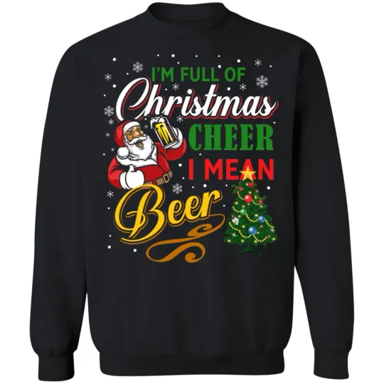 Christmas Beer Ugly Holiday Sweatshirt