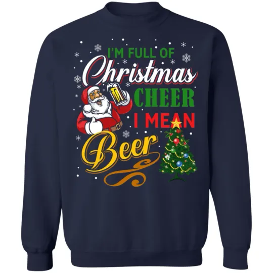 Christmas Beer Ugly Holiday Sweatshirt