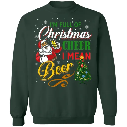 Christmas Beer Ugly Holiday Sweatshirt