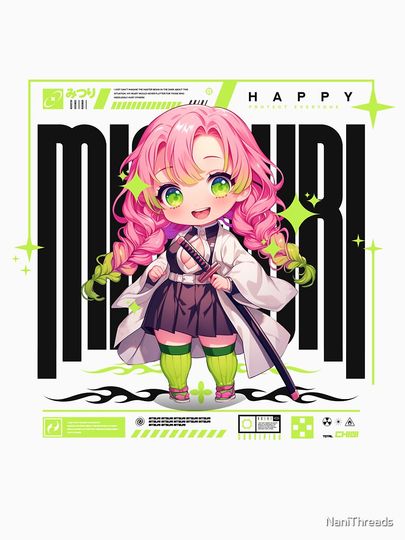 Mitsuri Chibi Classic T-Shirt, Fan Art Anime Design Classic T-Shirt