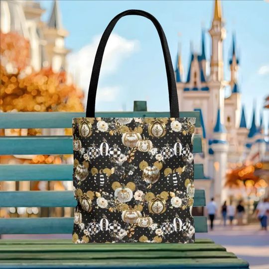 Halloween Mickey Pumpkins Tote Bag, Disney Tote Bag Gift