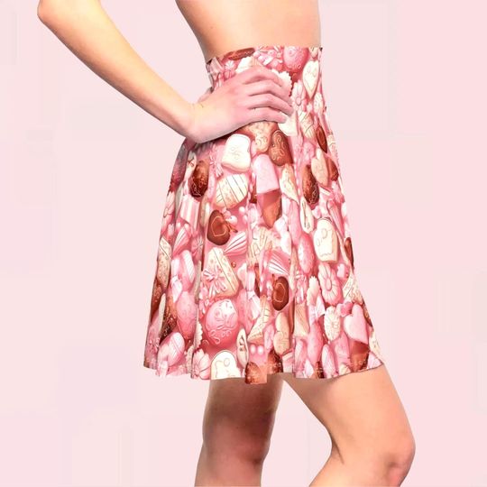 Valentines Chocolates Skater Skirt