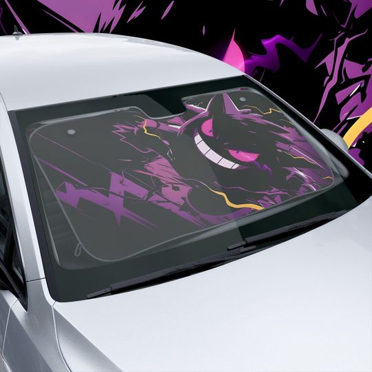 Genga Poke Car Sun Shade Anime Auto Windshield Cover