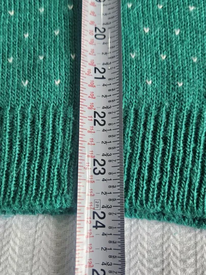 Green Sweater Winter Snowman Wearing Red Scarf Ugly Christmas Women's Size L