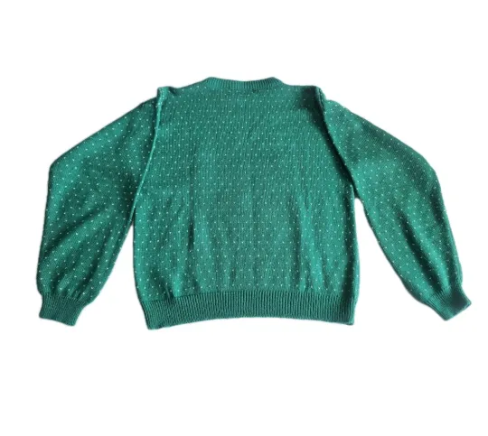 Green Sweater Winter Snowman Wearing Red Scarf Ugly Christmas Women's Size L