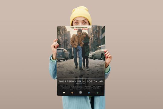 Bob Dylan Poster | The Freewheelin' Bob Dylan Poster | Album Poster Prints