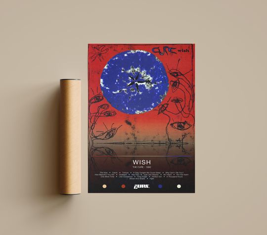 The Cure Poster | Wish Poster | Album Poster Prints | Wall Decor Posters