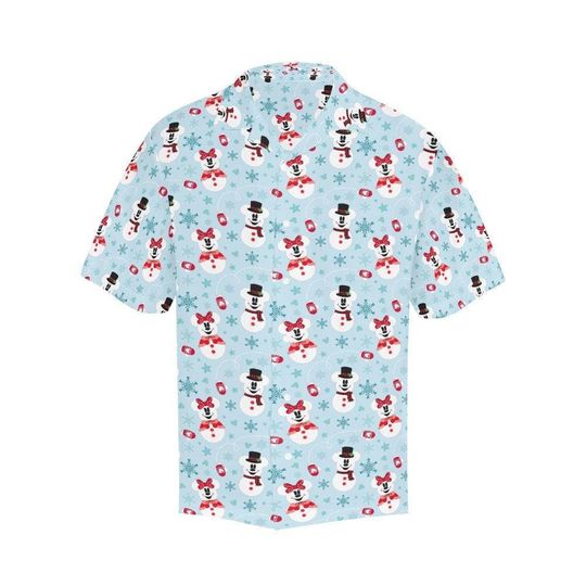 Mickey Snowman Hawaiian Shirt