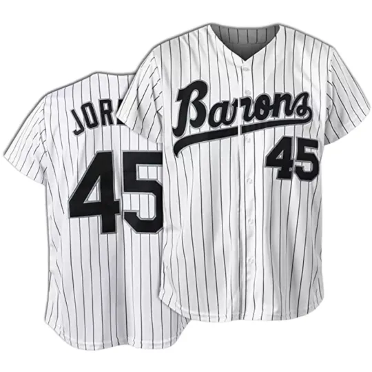 Tocament Birmingham Barons Michael Jordan 45 Baseball Jersey Black or White