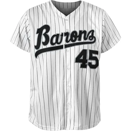 Tocament Birmingham Barons Michael Jordan 45 Baseball Jersey Black or White