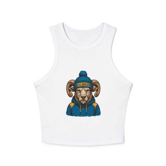 Los Angeles Rams Tank Top: Women's Ribbed Football Apparel