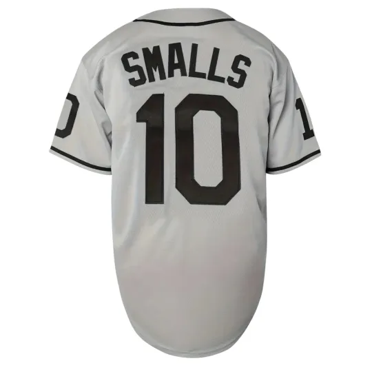 Sandlot Baseball Jersey Smalls #10 Stitched Gray