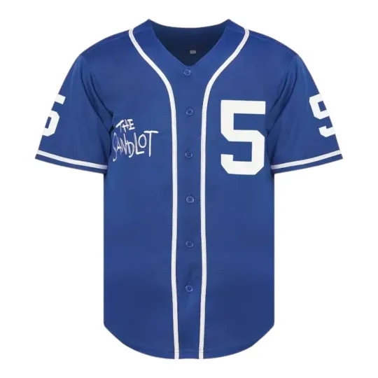 Sandlot Baseball Jersey Squints #5 Dodger Blue Stitched