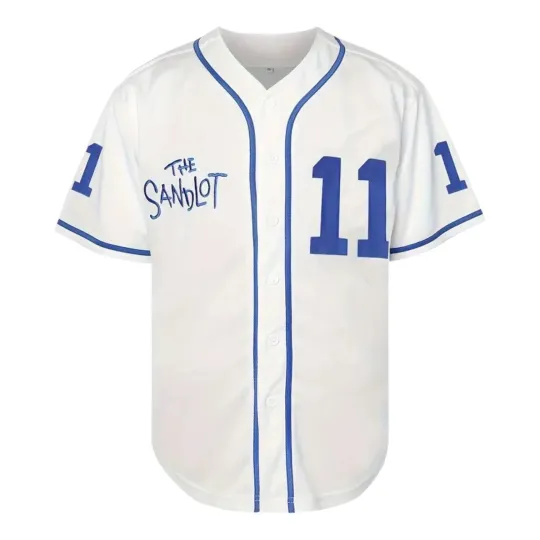 Sandlot Baseball Jersey Yeah-Yeah #11 Stitched White / Blue