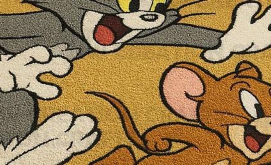 Tom & Jerry Plush Rug: Hand-Tufted Wool Cartoon Art