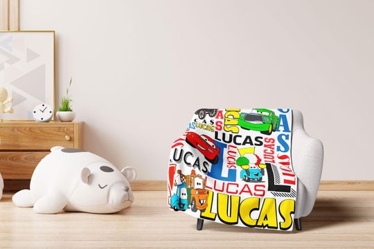 Custom Cartoon Blanket, Cartoon Blanket, Personalized Cartoon Blanket, Baby Blanket, Birthday Gift, Custom Name Blanket, Monogram Blanket