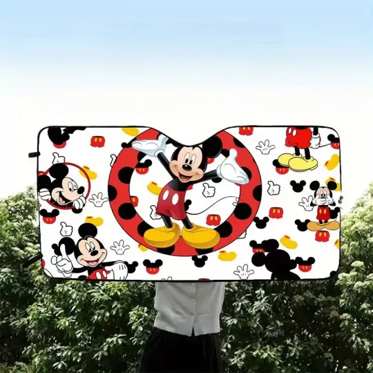 Disney Mickey Mouse Car Sunshade UV Protection Heat Reflector Windshield