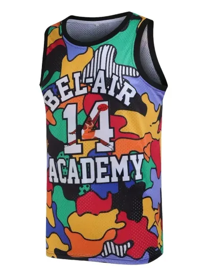 Fresh Prince of Bel Air Academy Will Smith Basketball Jersey Camo
