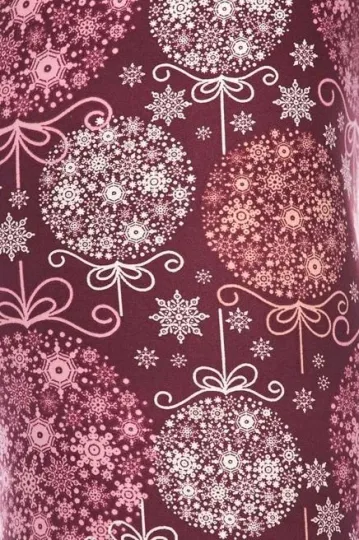 Buttery Soft Festive Snowflake Ornaments Leggings
