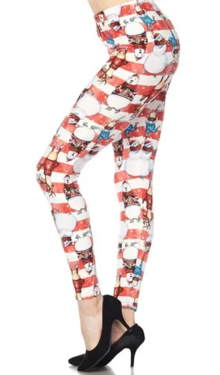 Buttery Soft Vintage Christmas Figurine Leggings