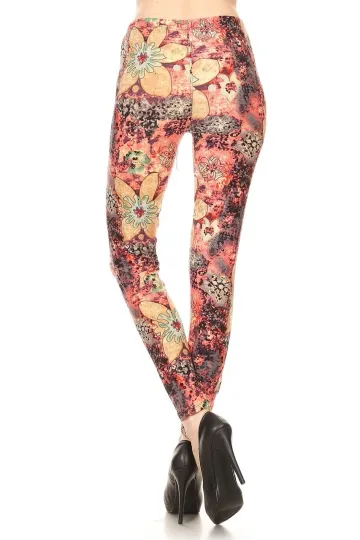 Buttery Soft Spring Floral Canvas Leggings
