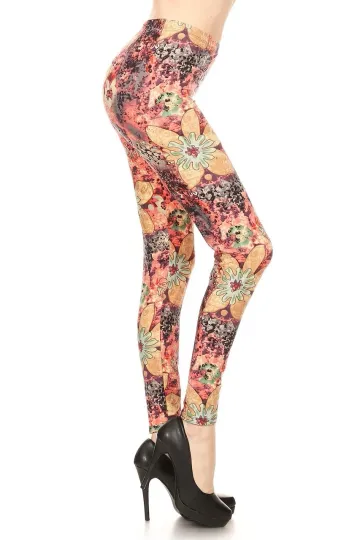 Buttery Soft Spring Floral Canvas Leggings