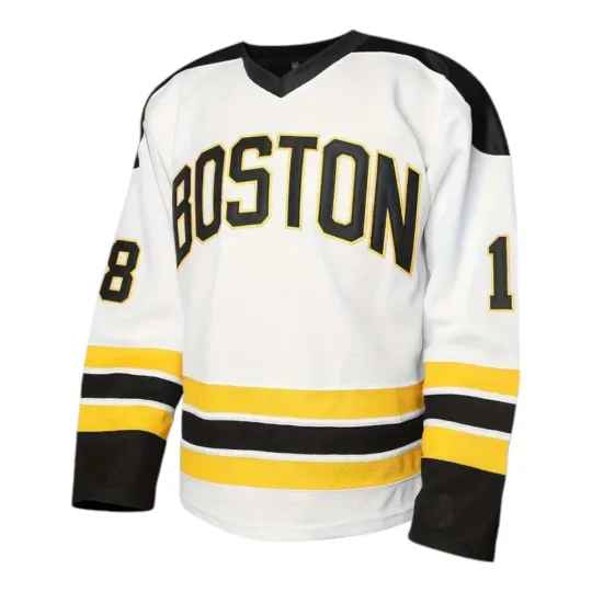 Happy Gilmore Movie Hockey Jersey #18 Boston Adam Sandler White