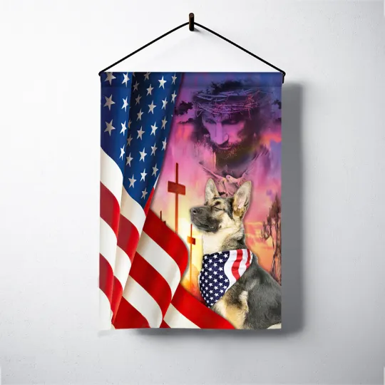 German Shepherd Dog 4th of July Flag, German Shepherd Dog Independence Day Flag