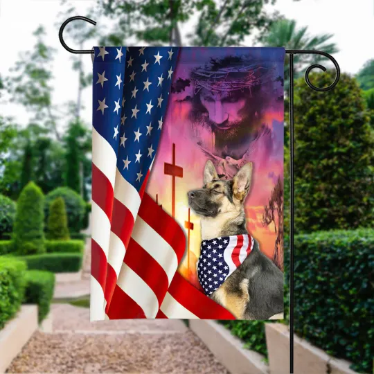 German Shepherd Dog 4th of July Flag, German Shepherd Dog Independence Day Flag