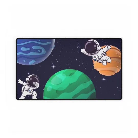 Cosmic Adventure Desk Mat - Space Theme, Gaming Accessory, Office Decor